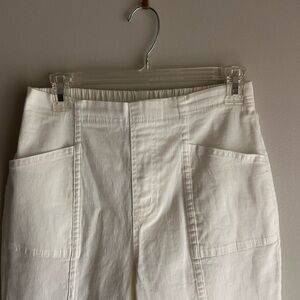 Y2K Denim & Co White Pull-On Wide Leg Capris